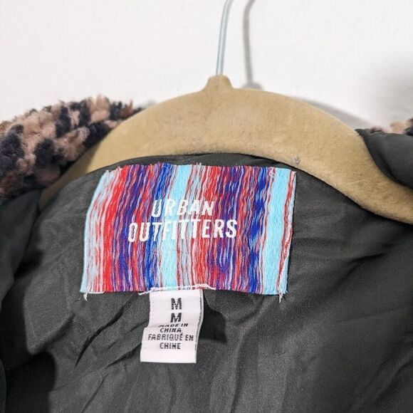 Green Leopard Cheetah Oversized Fleece Sherpa Zip Up Hooded Unisex Jacket - Picture 5 of 5